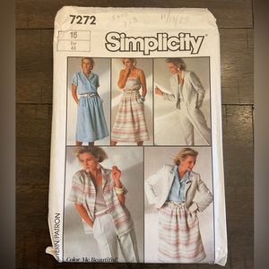UNCUT 1987 Simplicity 7272 “Color Me Beautiful” Go Everywhere Pattern Size 16